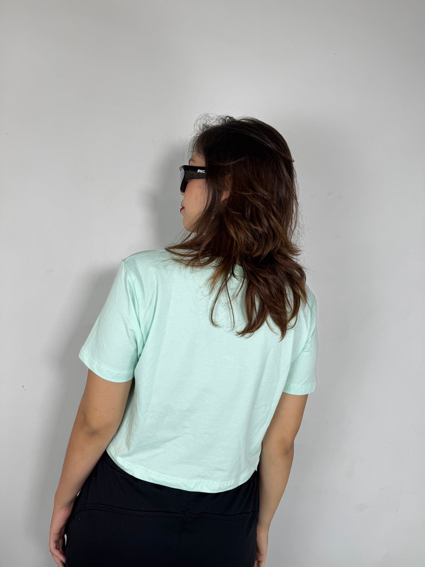 BLUSA CROP OWL clasica verde DAMA