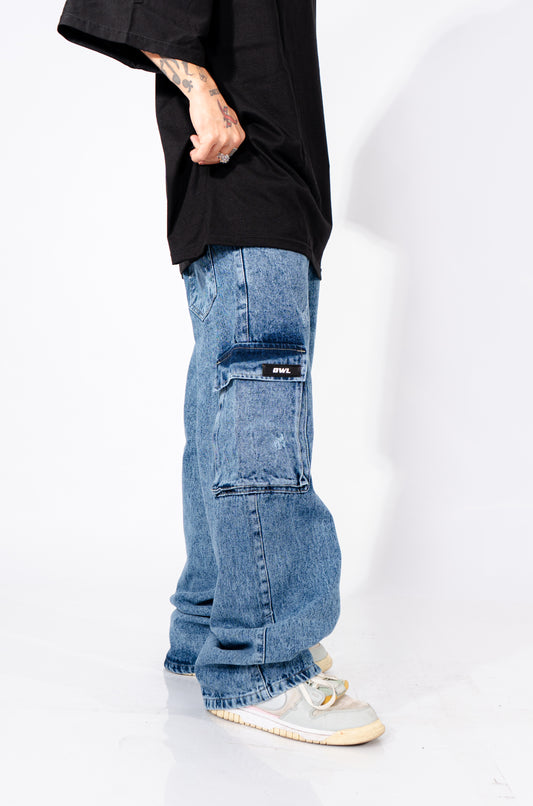 JEAN CARGO AZUL OPACO JASPE OWL