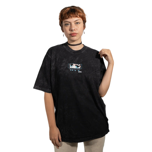 Camiseta TOKITO NEGRO  ACID WASH