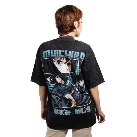 Camiseta TOKITO NEGRO  ACID WASH