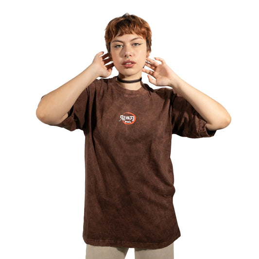 Camiseta PILARES  CAFE ACID WASH