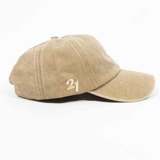 GORRA OWL ACID WASH BEIGE