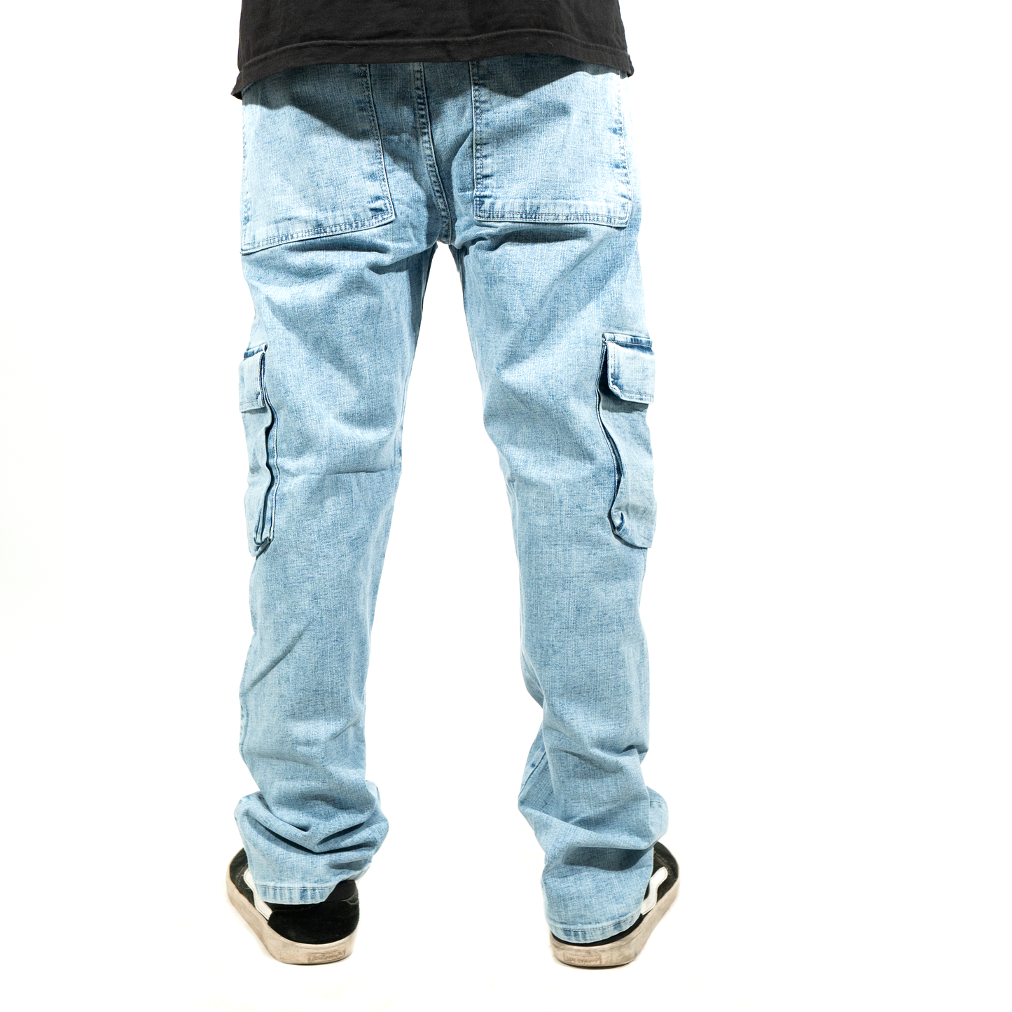 JEANS CARGO AZUL JASPE CL DENIM