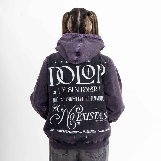 Hoodie  DOLOR MORADO WASH