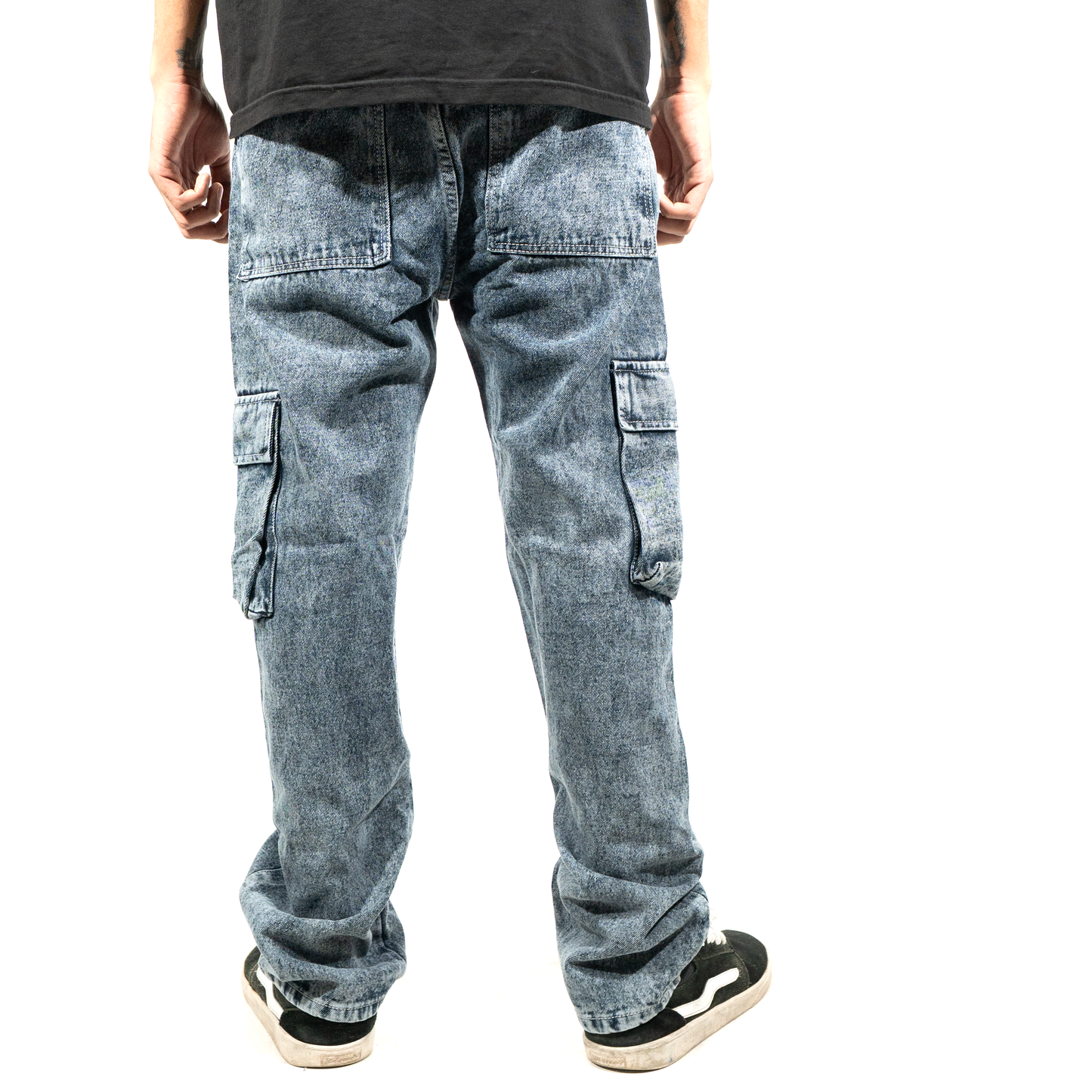 JEANS CARGO GRIS WASH