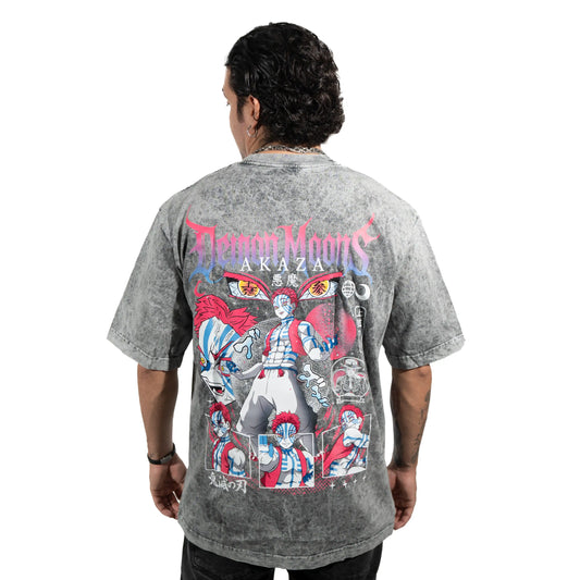 Camiseta AKAZA 2 GRIS ACID WASH