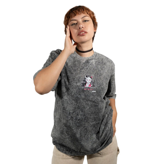 Camiseta NEZUKO 1 GRIS ACID WASH
