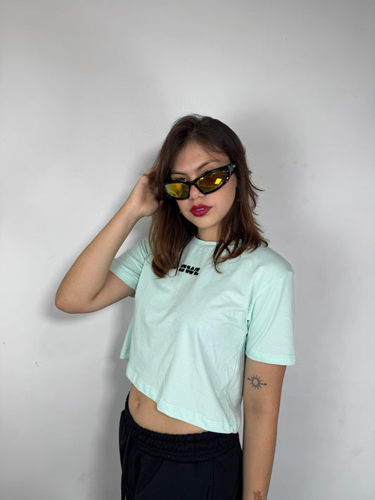 BLUSA CROP OWL clasica verde   DAMA