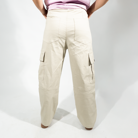PANTALONES JOGGER DAMA BEIGE