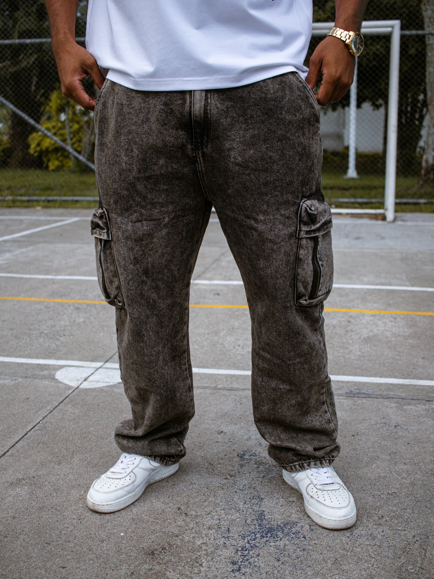 PANTALON CARGO GRIS KING