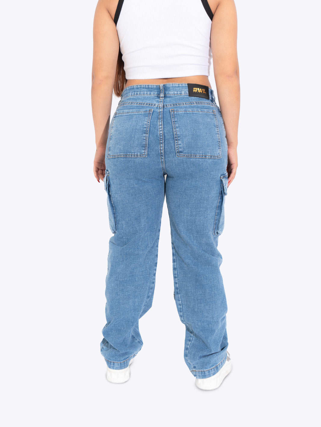 JEAN CARGO AZUL OSCURO MUJER