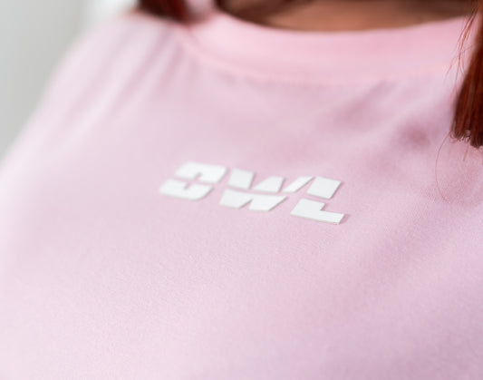 BLUSA CROP OWL clasica rosada   DAMA