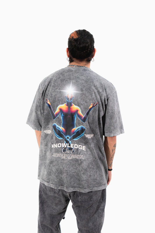 camiseta OWL KNOWLEDGE ACID WASH