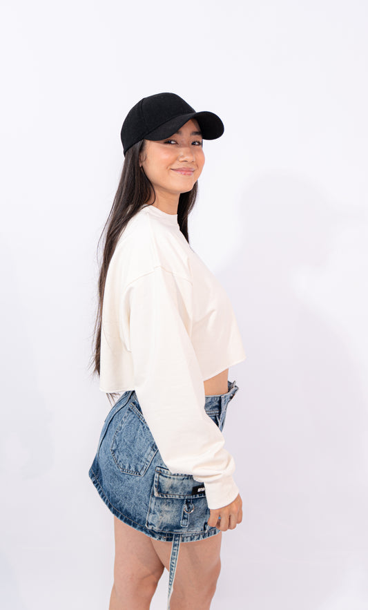 BUZOS CROP blanco