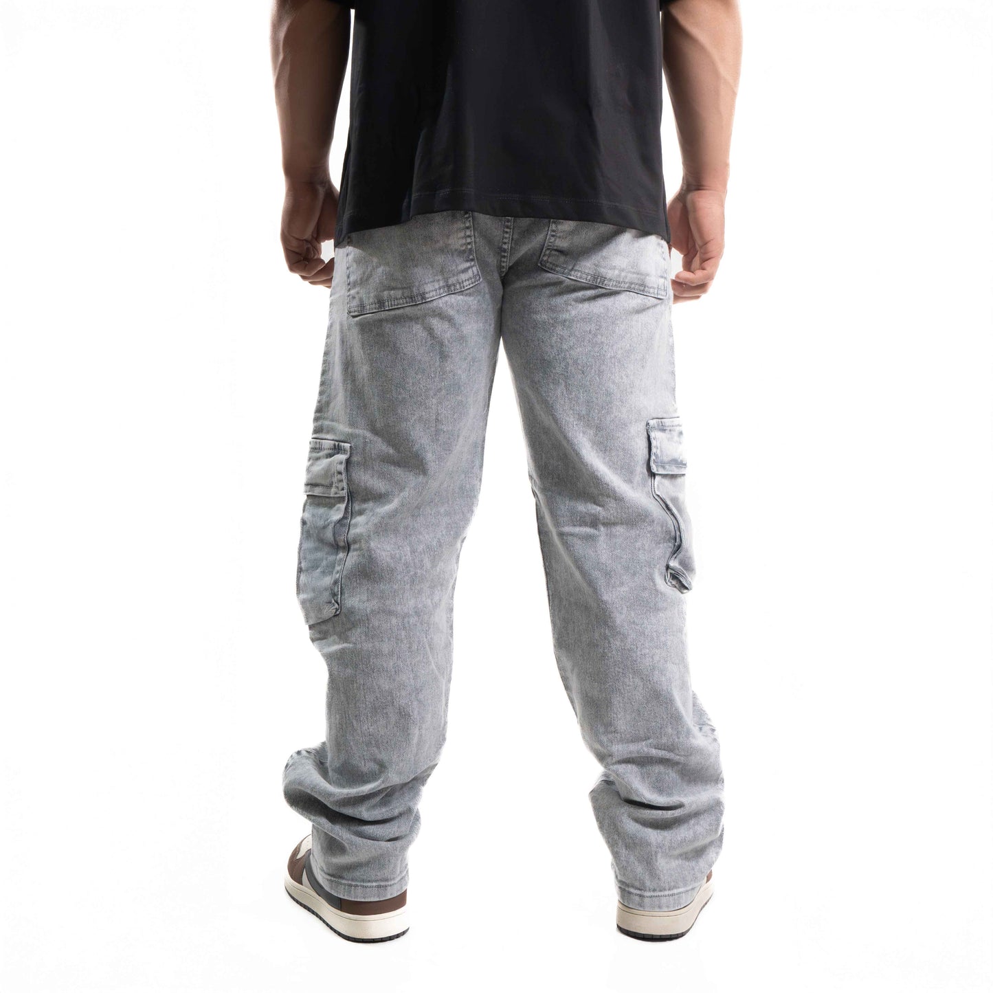 JEAN CARGO 2 BOLSILLOS GRIS PERLA