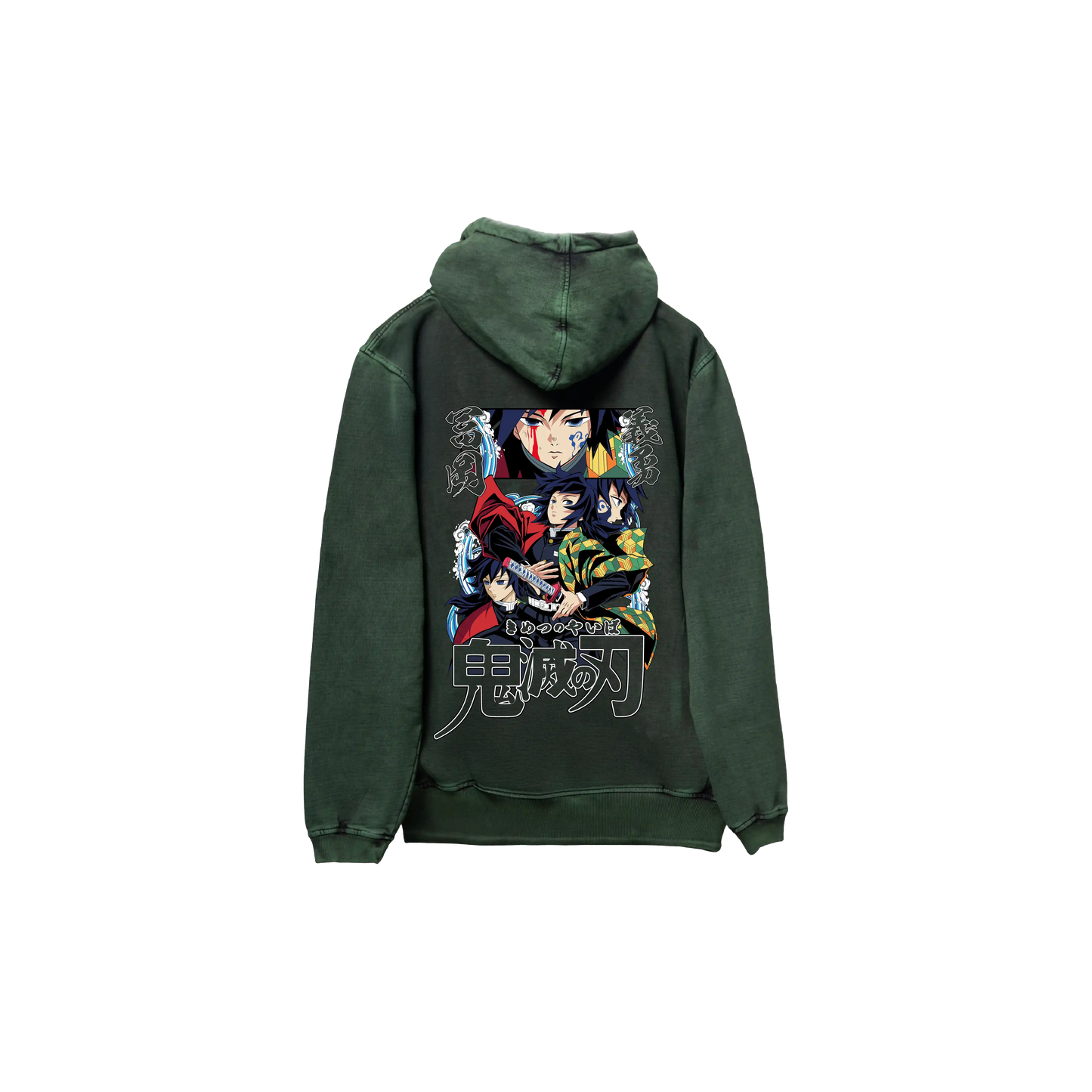 Hoodie TOMIOKA 2 acid wash VERDE