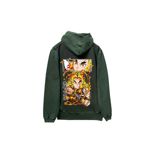 Hoodie RENGPKU 2 acid wash VERDE