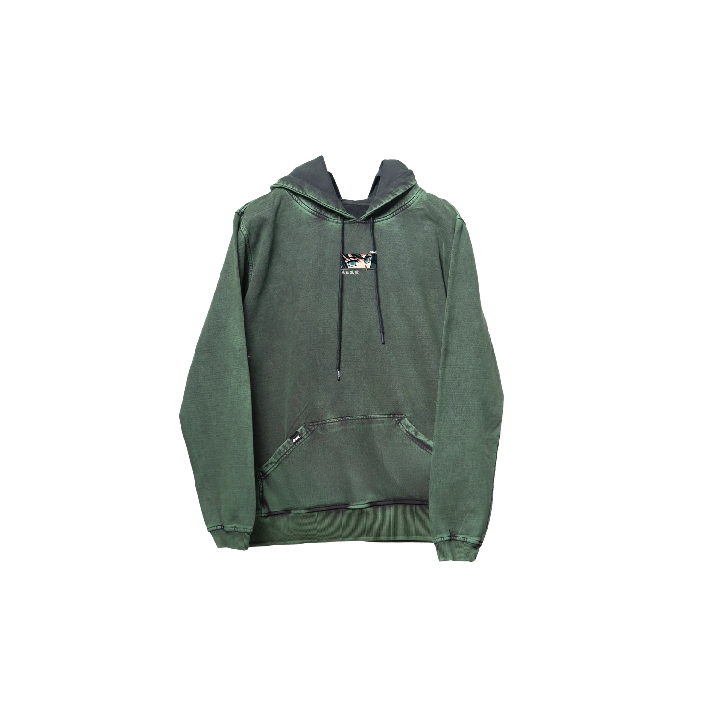 Hoodie TOKITO 2 acid wash VERDE