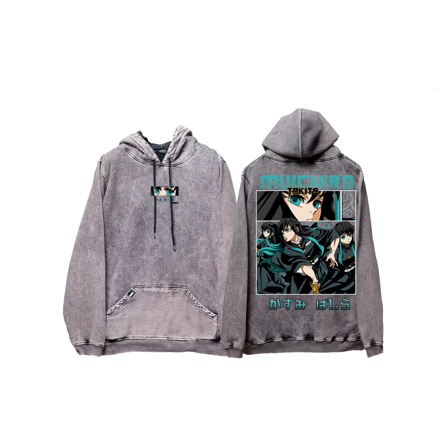 Hoodie TOKITO acid wash