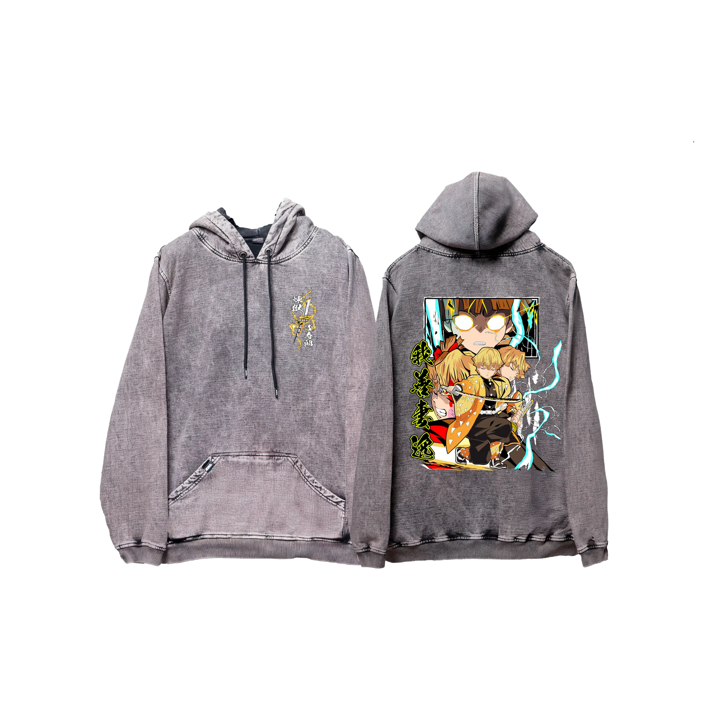 Hoodie ZENITSU 2 acid wash