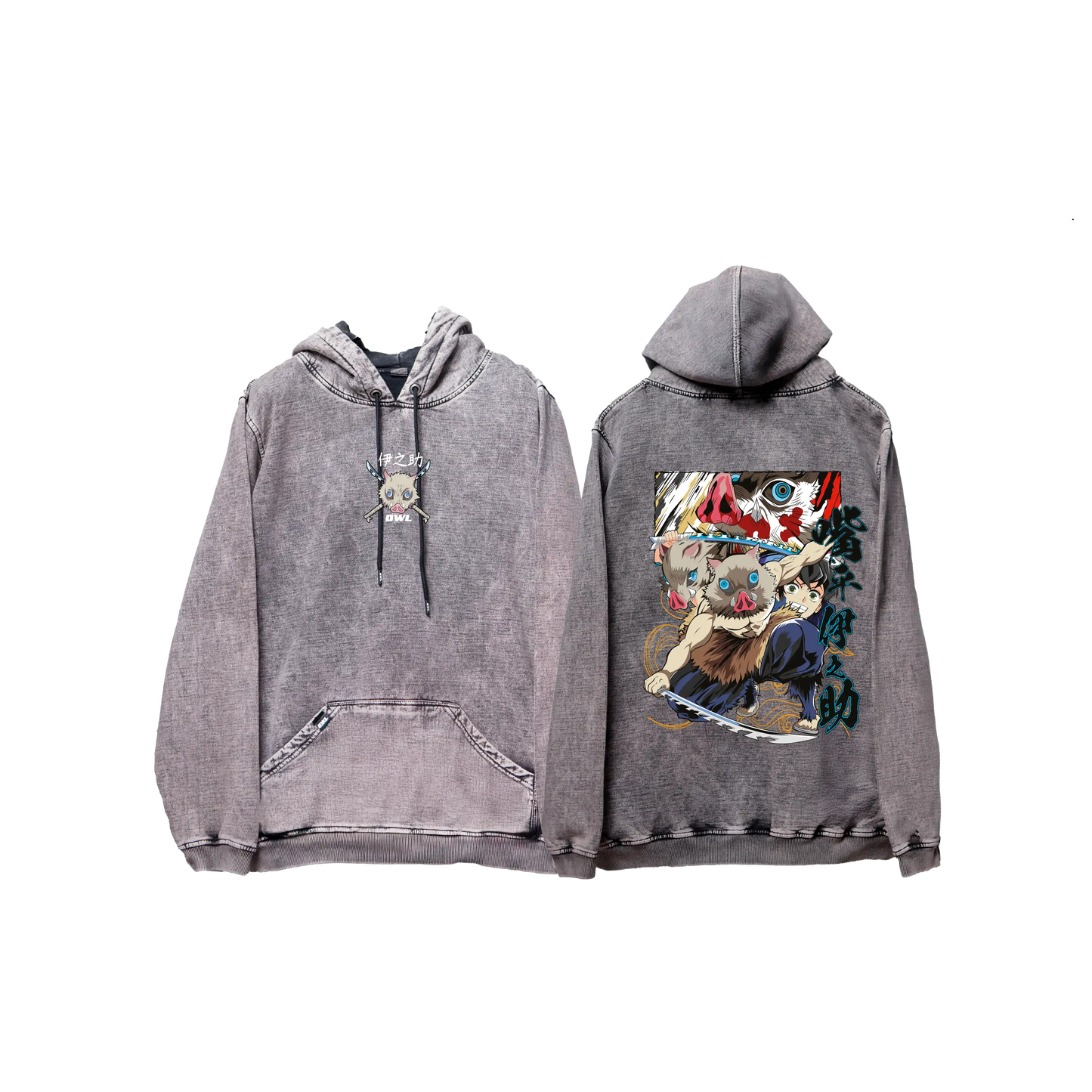 Hoodie INOSUKE 2 acid wash