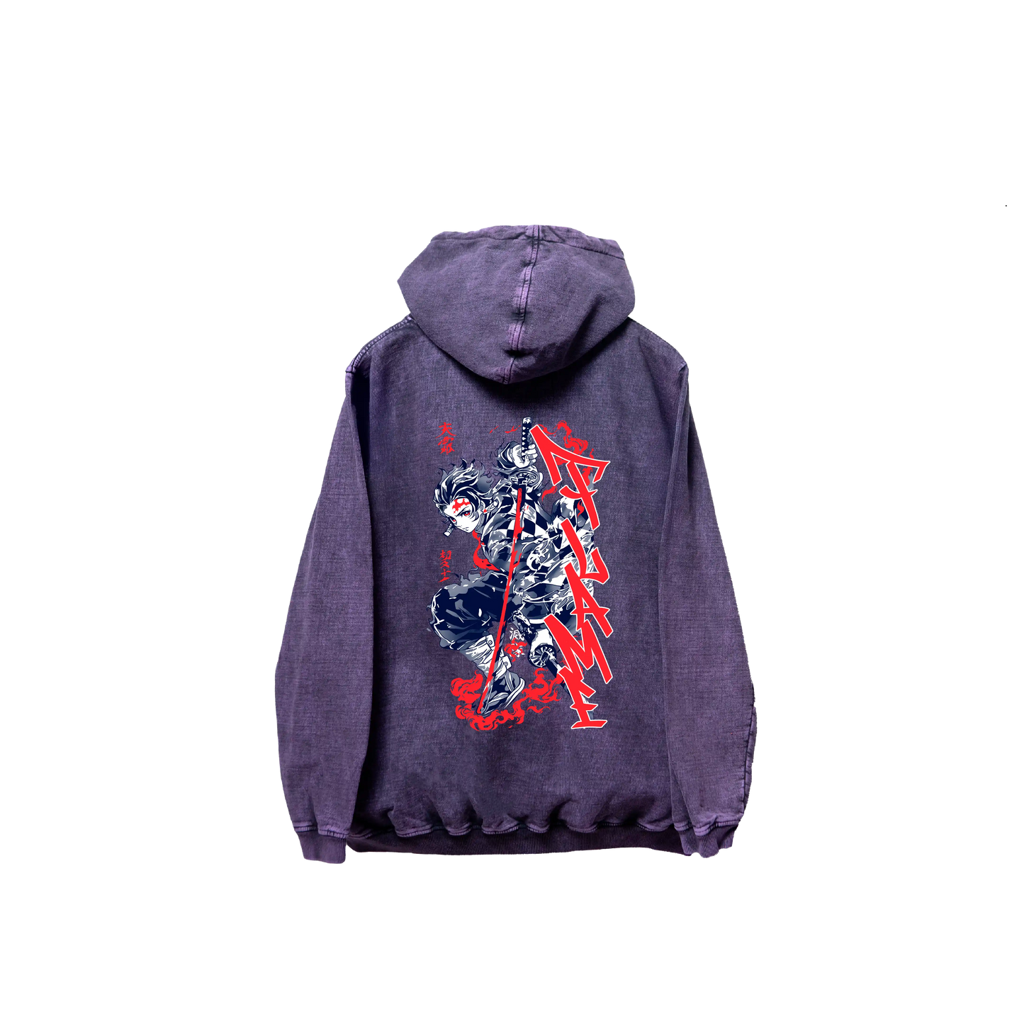 Hoodie TANJIRO 2 Morado wash
