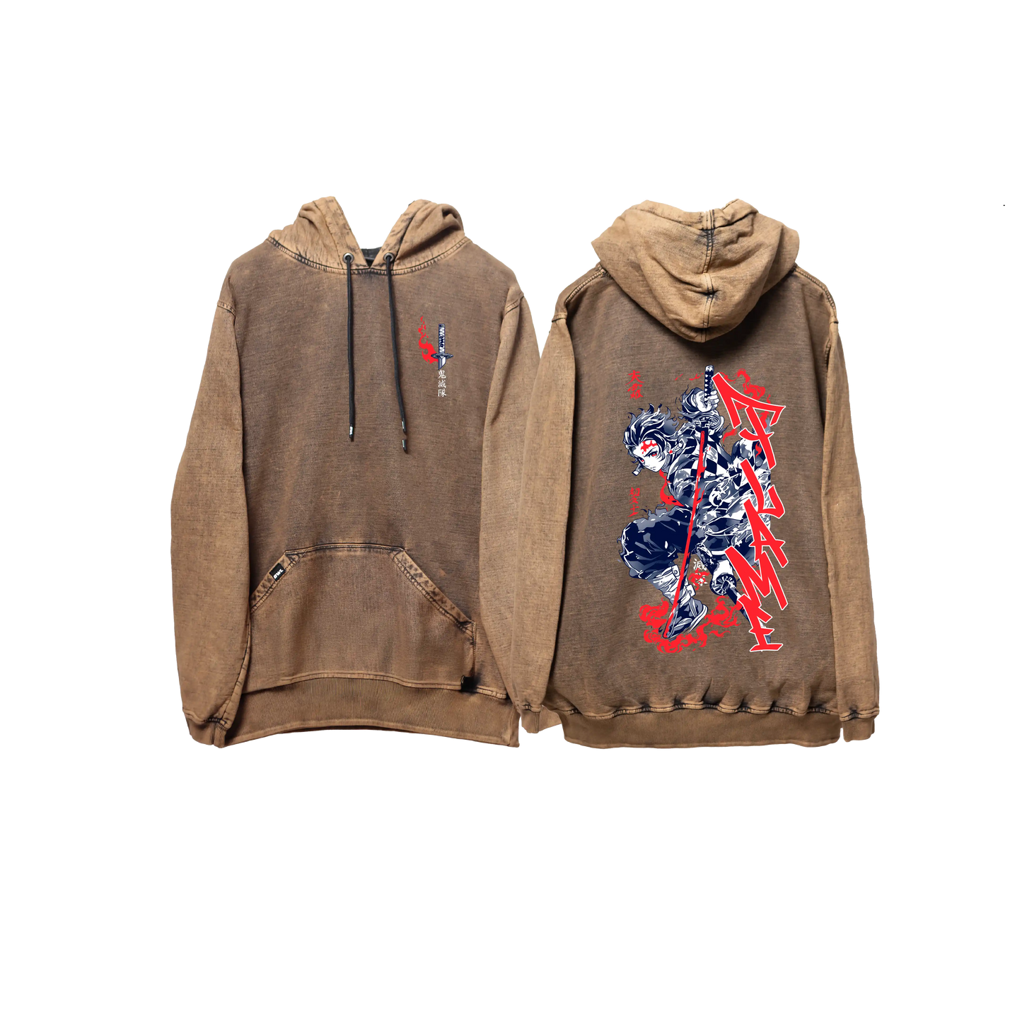 Hoodie TANJIRO 2 COBRE wash