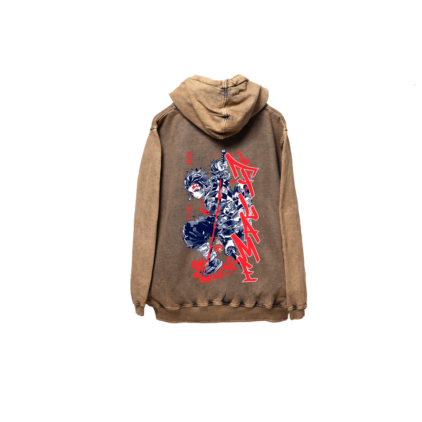 Hoodie TANJIRO 2 COBRE wash