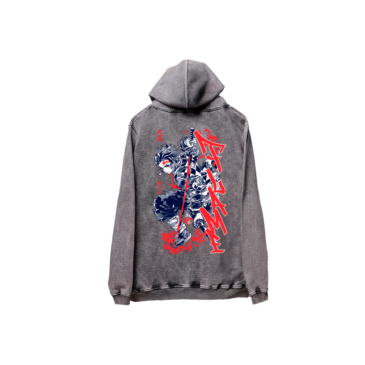 Hoodie TANJIRO 2 acid wash