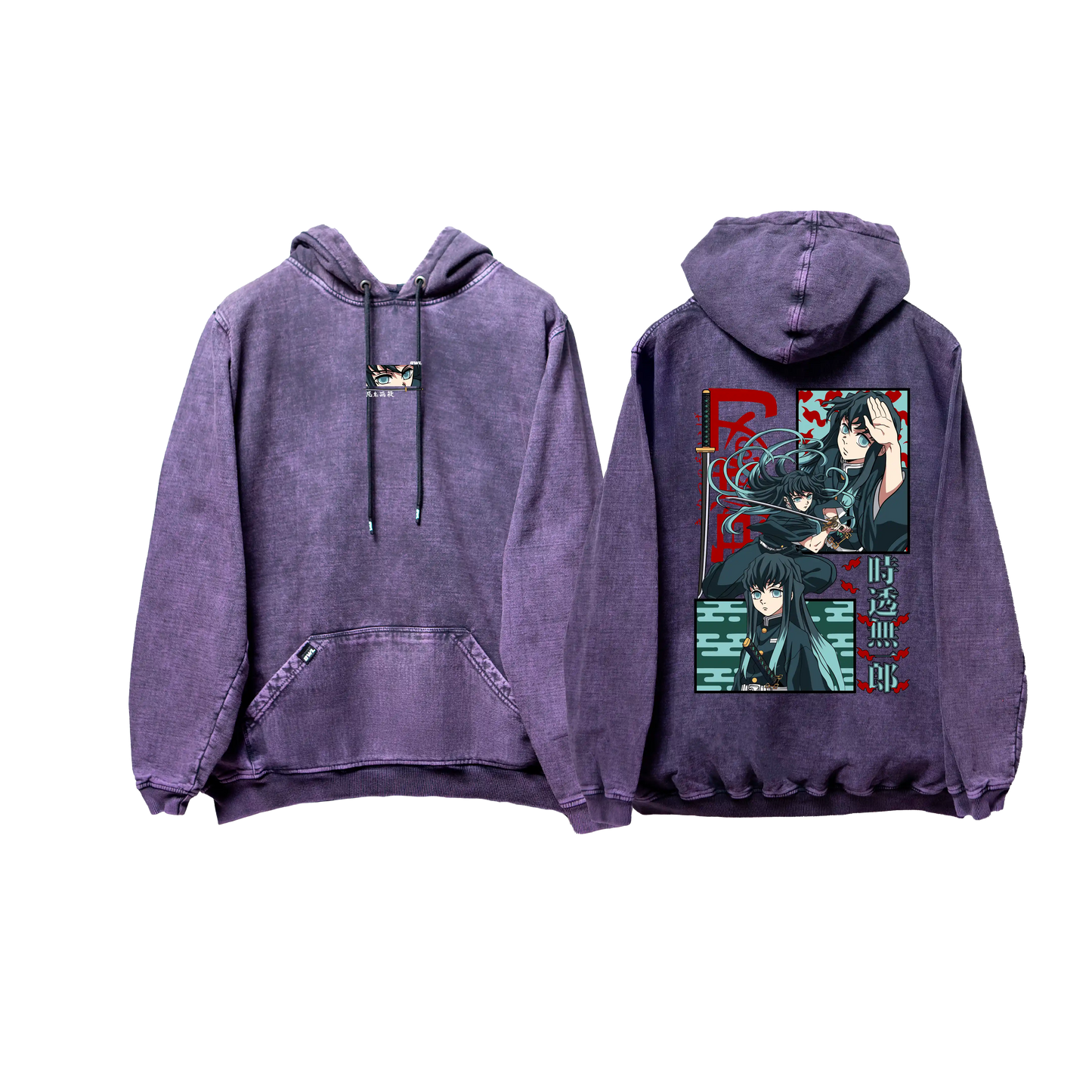 Hoodie TOKITO 2 Morado wash