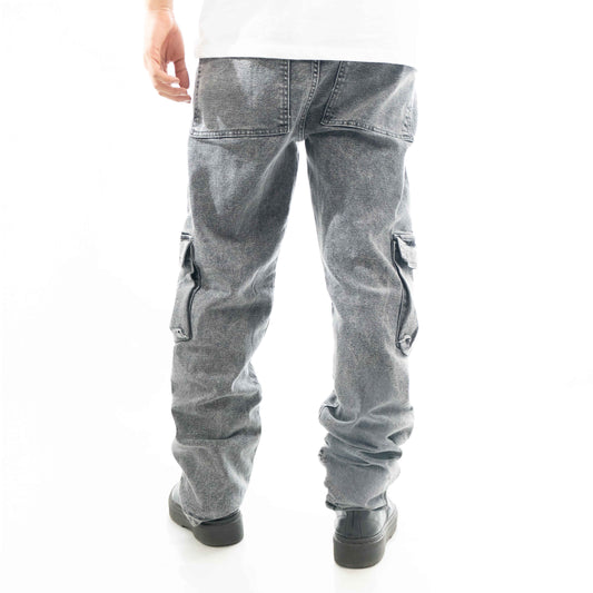 PANTALON CARGO  GRIS HUMO
