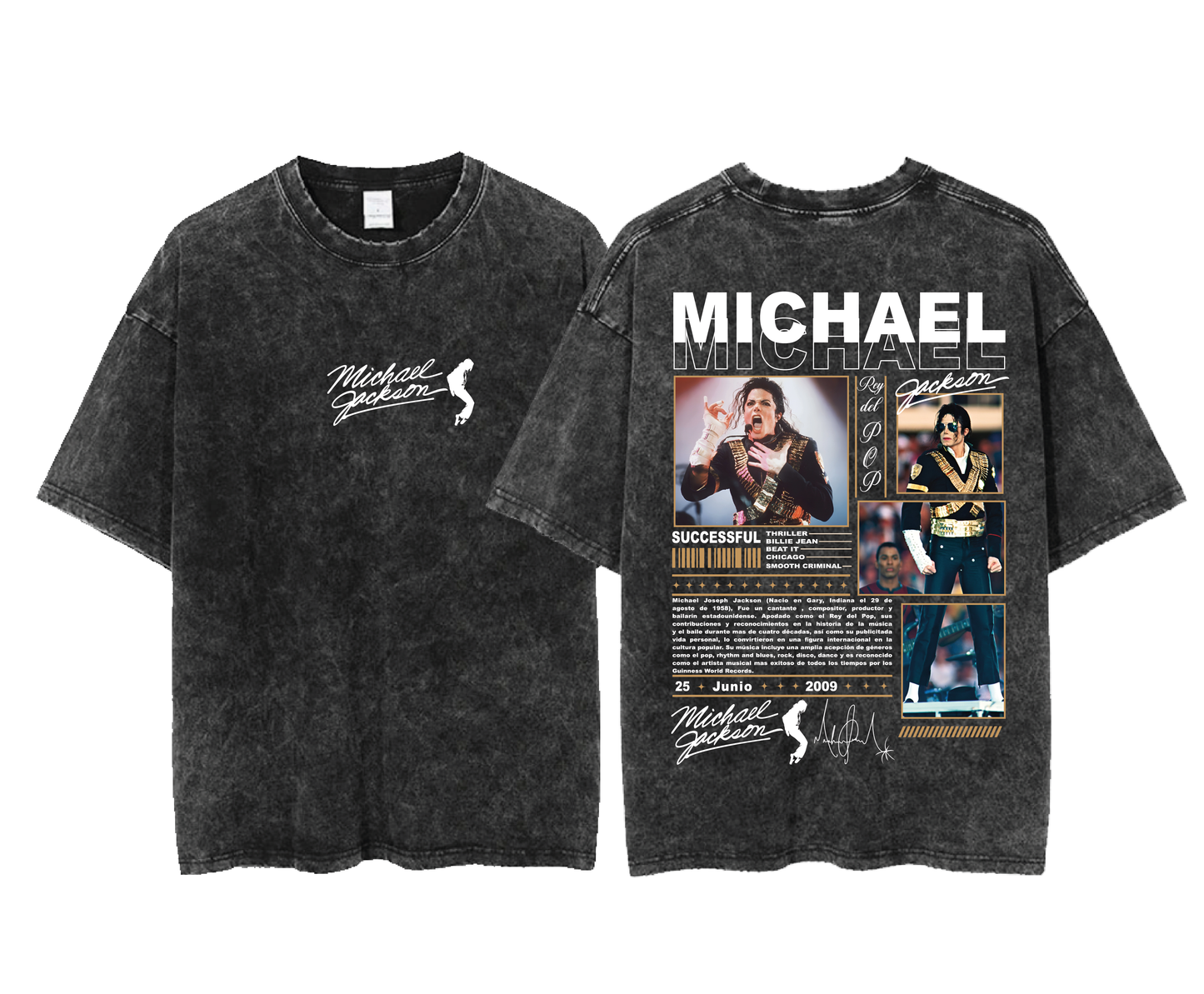camiseta MICHAEL JACKSON ACID WASH