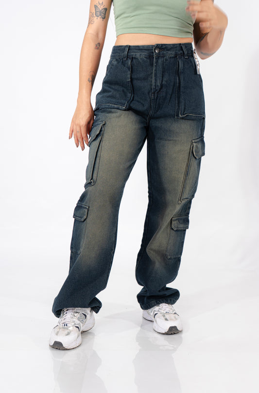 JEANS CARGO ARTEMIZA AZUL REY
