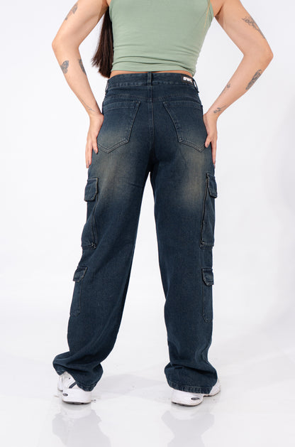 JEANS CARGO ARTEMIZA AZUL REY