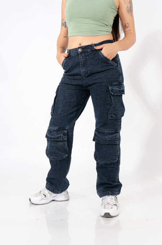 JEAN CARGO AZUL REY