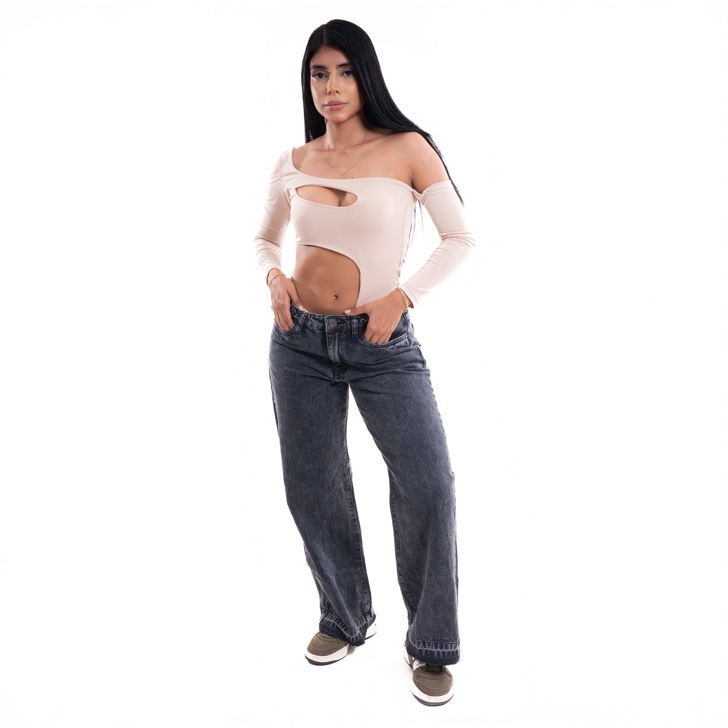 JEANS BAGGY NEGRO WASH