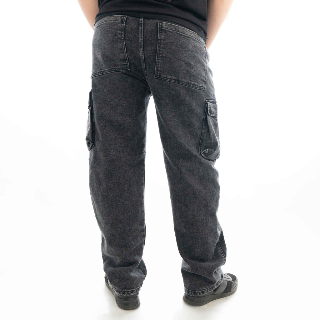 PANTALON CARGO NEGRO WASH