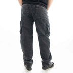 PANTALON CARGO NEGRO WASH