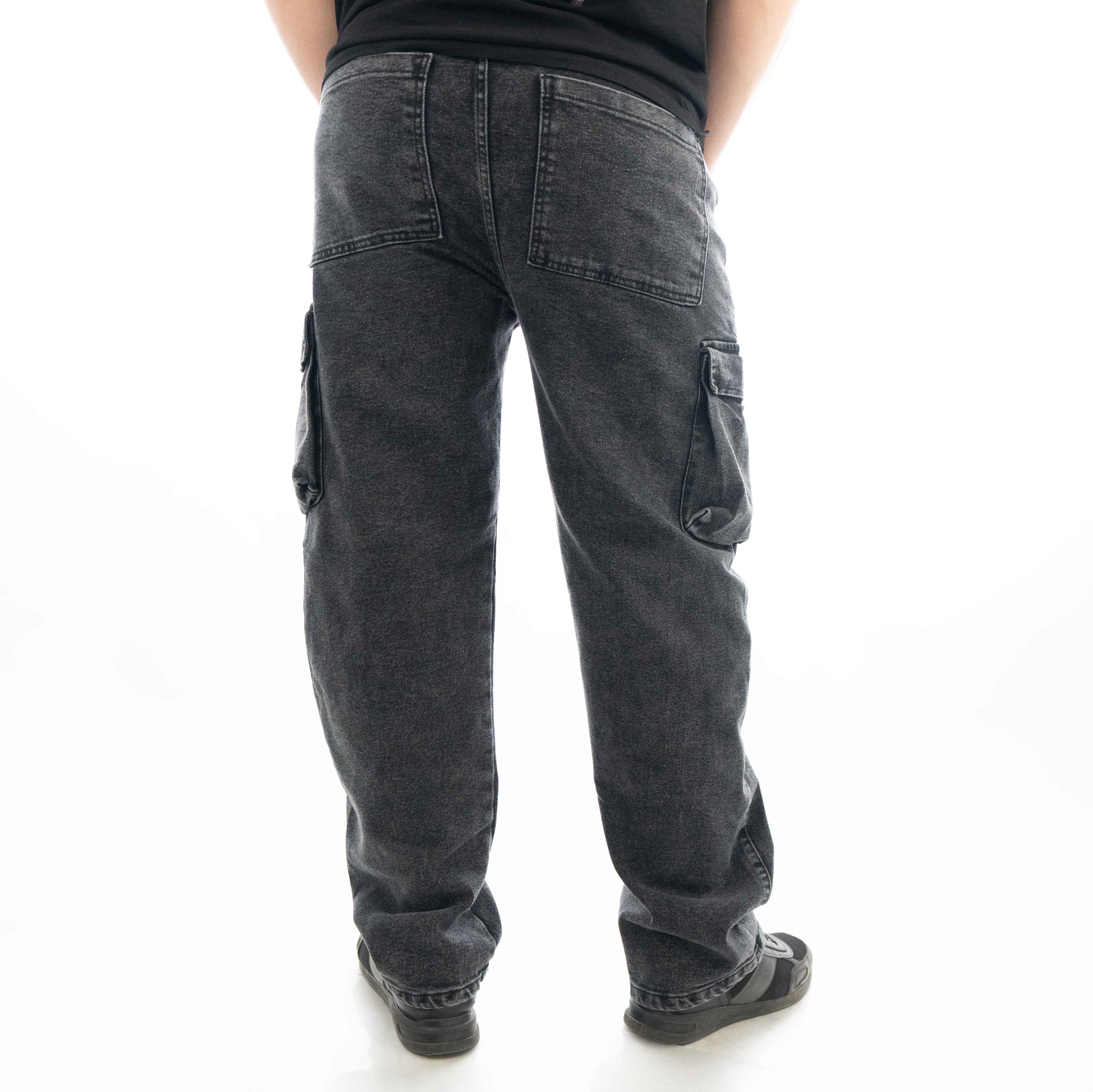 PANTALON CARGO NEGRO WASH