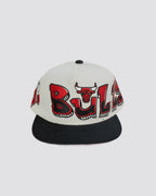 Gorra pergamino BULLS BLANCA frente