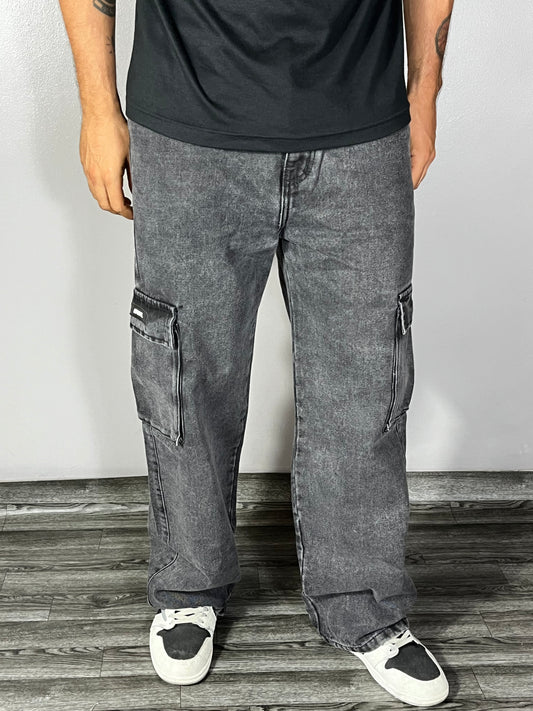 PANTALON CARGO  GRIS HUMO