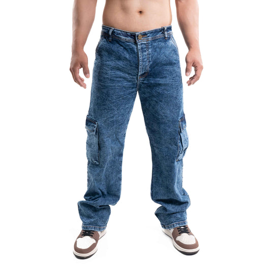 JEAN CARGO AZUL OSCURO