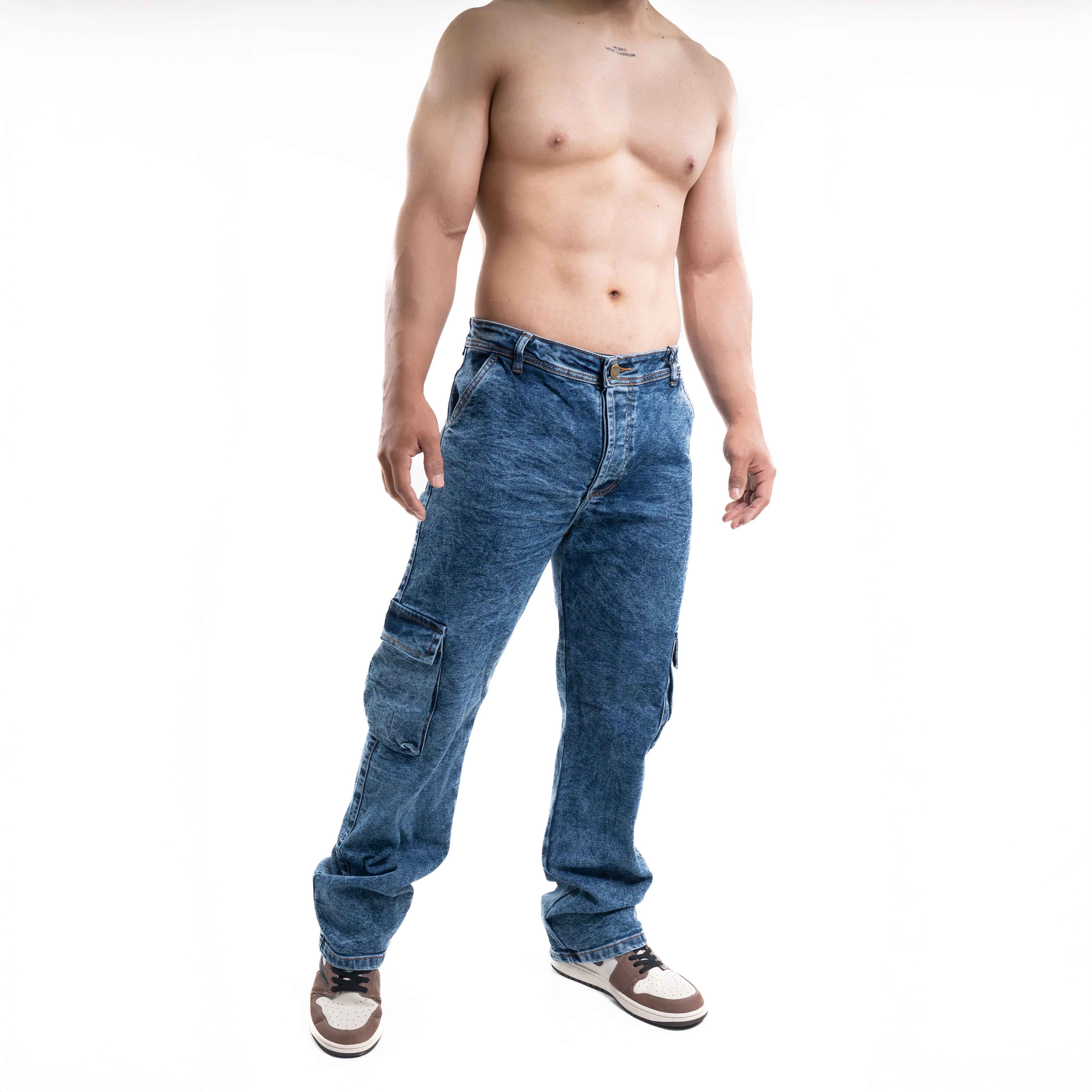 JEAN CARGO AZUL JASPE 2B