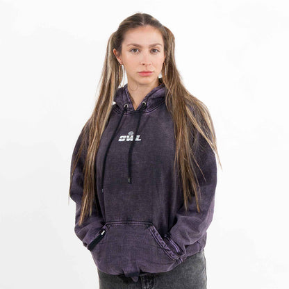 Hoodie UN HUMANO RESILIENTE MORADO WASH