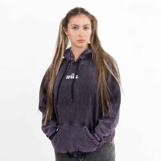 Hoodie UN HUMANO RESILIENTE MORADO WASH
