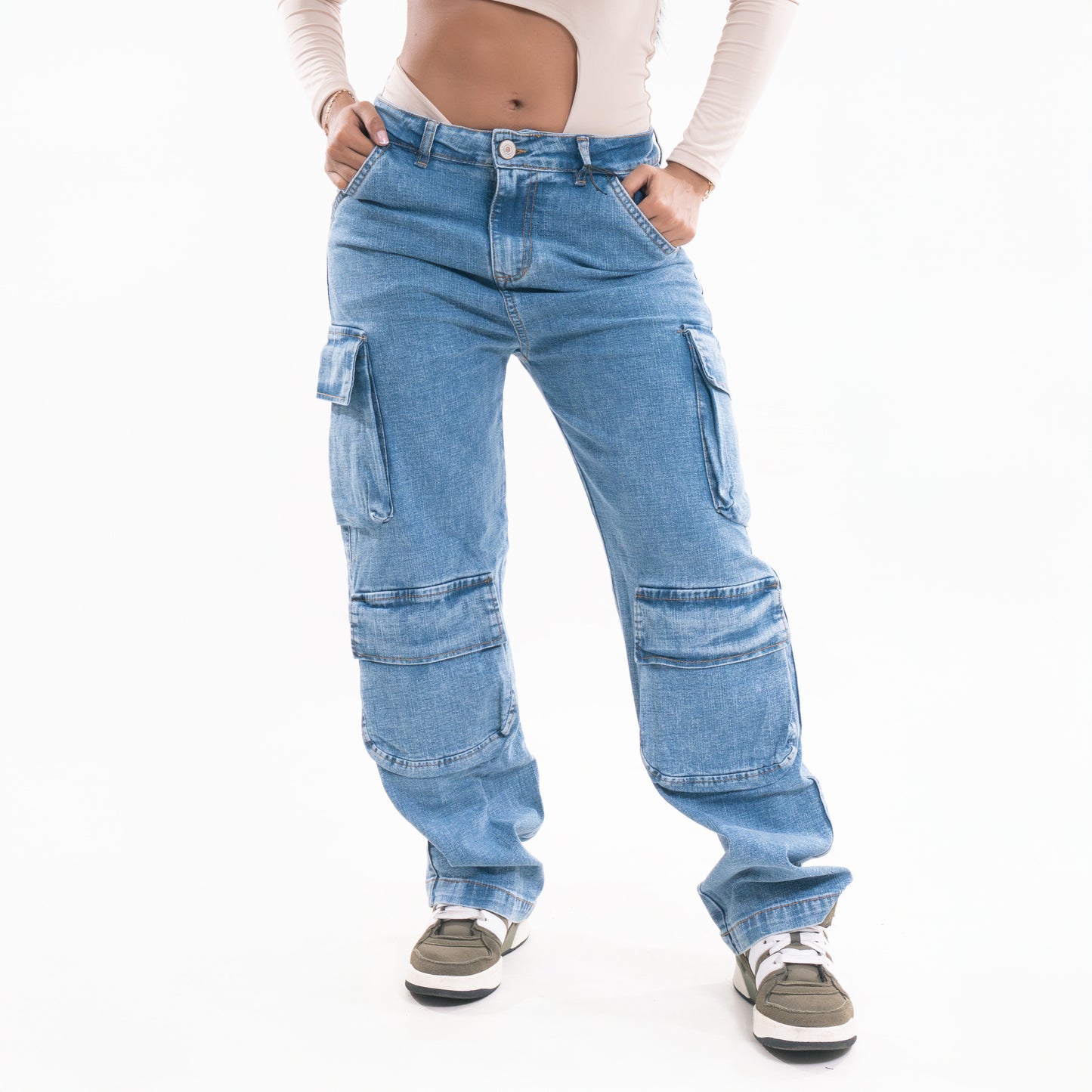 Jean dama CARGO AZUL OSC JASPE