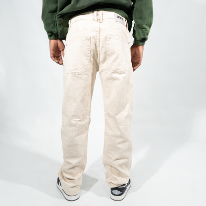 JEANS BAGGY BEIGE CLARO ACID WASH
