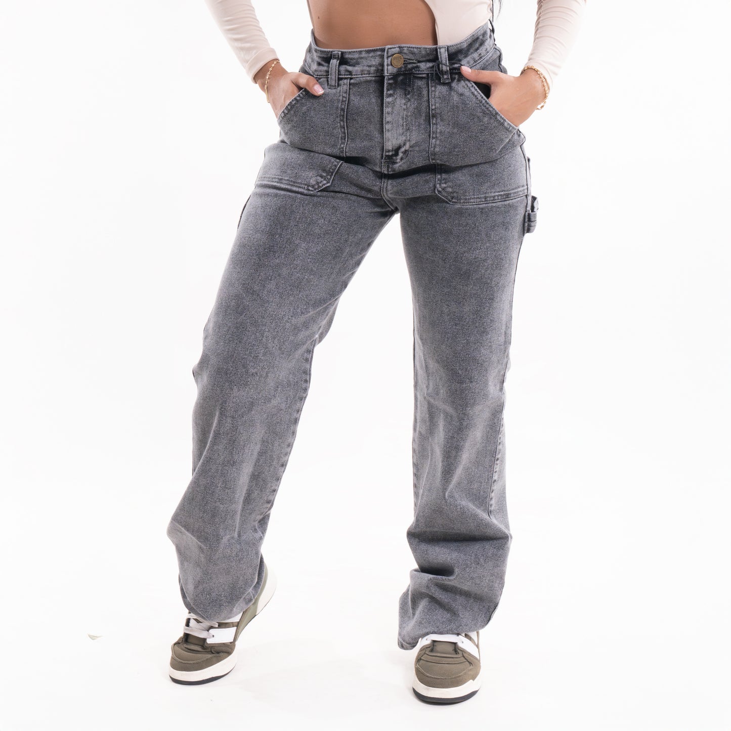 Jean dama CARPINTERO GRIS HUMO