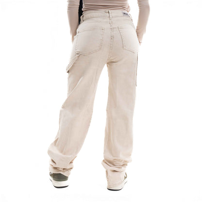 JEAN DAMA CARPINTERO ACID WASH BEIGE CLARO