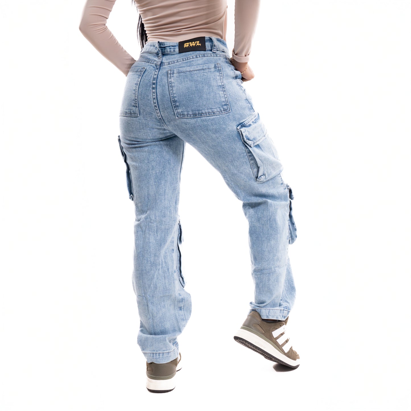 JEANS CARGO AZUL CLARO